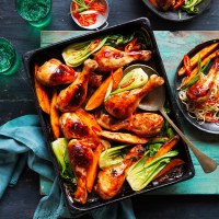 Teriyaki Chicken Drumstick and Vegetable Tray Bake